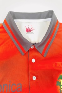 Order Men's Short Sleeve Polo Shirt Sublimation Custom Printed Training Equestrian Polo Shirt Three Button Sublimation P1432 side view